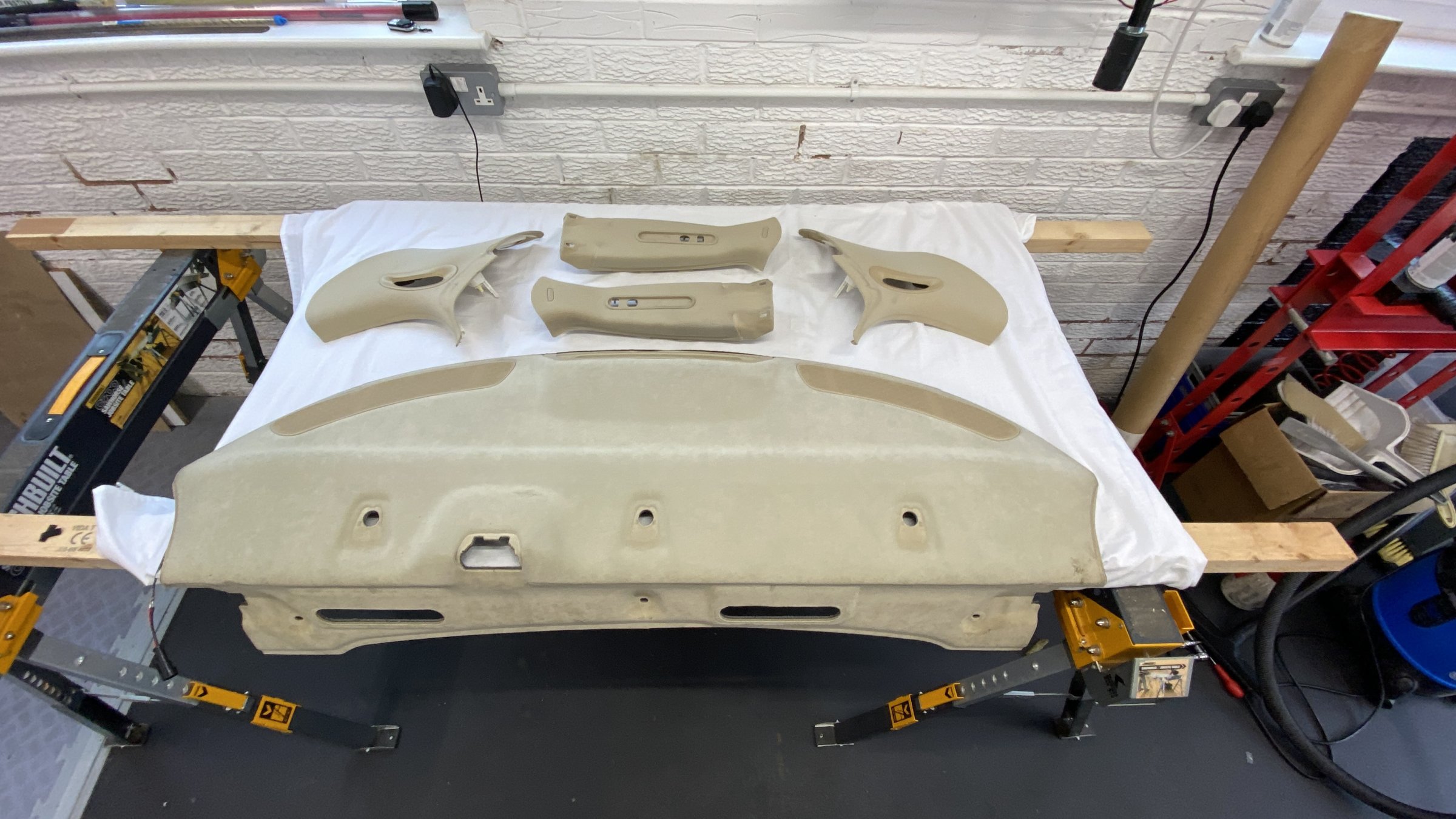 Rear interior parts for cleaning