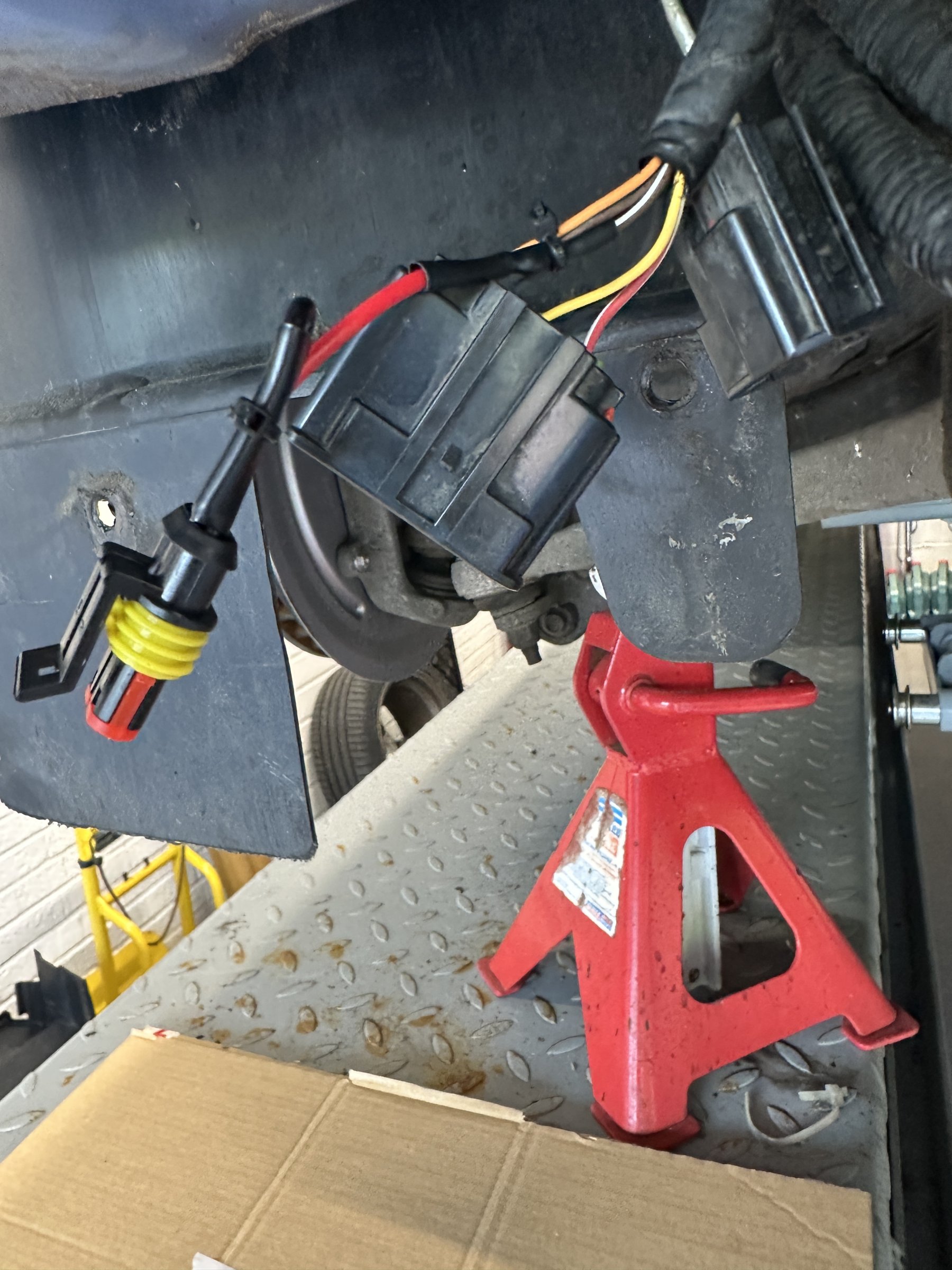 Bypass connector fitted to fix harness wire issue