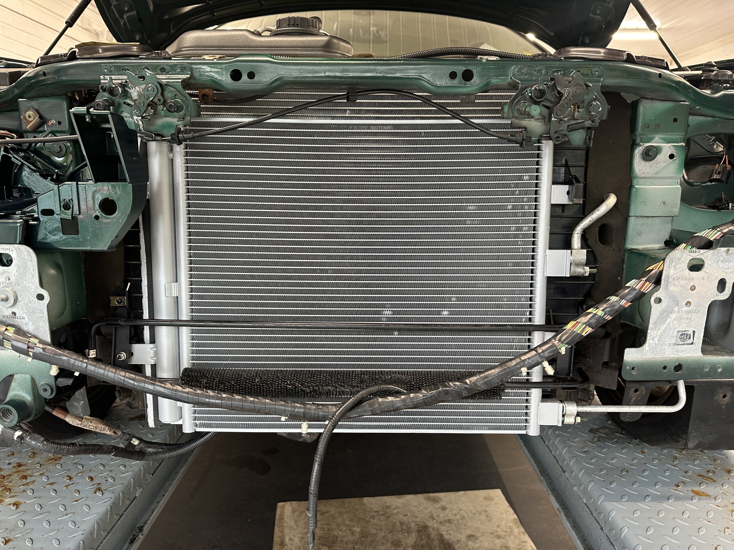 A/C Condenser installed along with Rad side foam Insulators