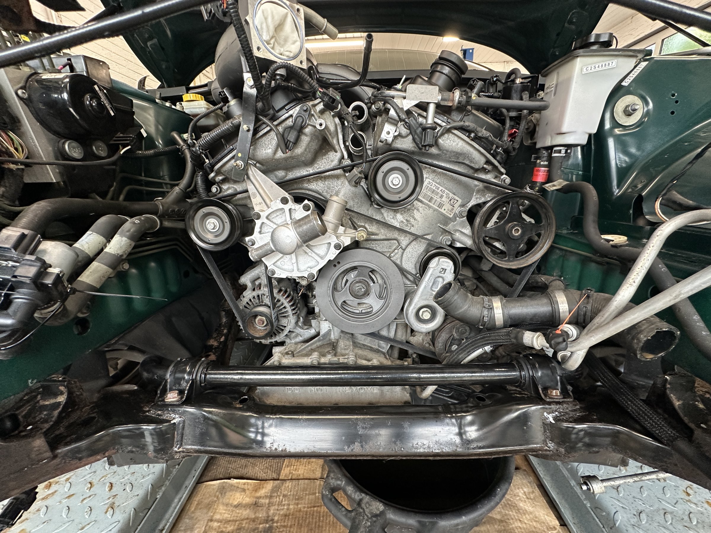 Idlers, water pump and Aux belt fitted